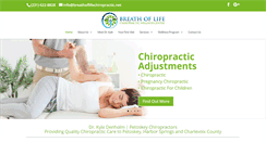 Desktop Screenshot of breathoflifechiropractic.net